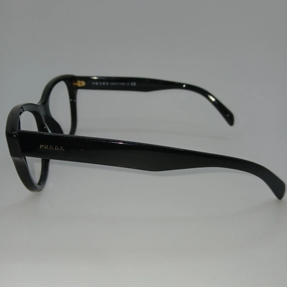 Prada VPR 23S Unisex Eyeglasses Frame Black Cat Eye Full Rim 52-17-140 mm